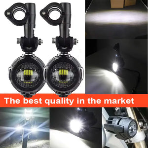 Phares LED additionnels antibrouillard universels pour moto, 4000 lumens 12V - vue 6