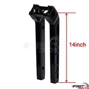 Risers de guidon T-Bar noirs pour moto Harley-Davidson Dyna - vue 30