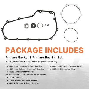 Kit Joint de Carter Primaire + Roulement Intérieur - Harley-Davidson Softail 2007-2016 et Dyna 2006-2017 – photo 3/6