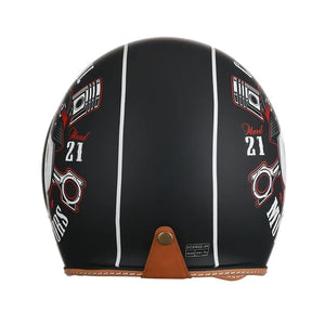 Casque moto jet rétro CYRIL B206 avec visière - vue 4