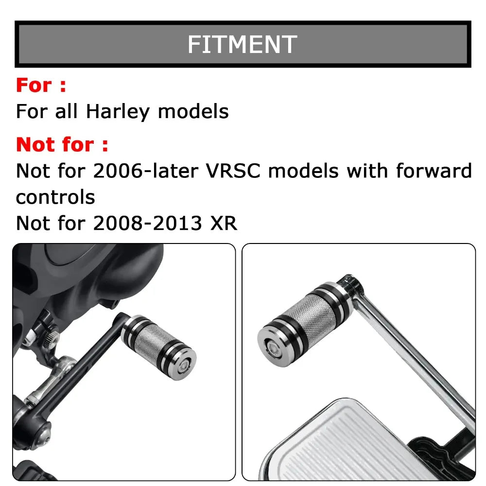 Repose-pied de sélecteur moleté pour Harley Touring Softail - vue 2