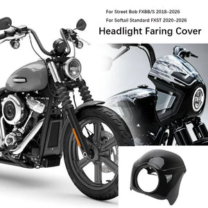 Cache de Phare Avant Noir Brillant - Harley-Davidson Softail Street Bob FXBB/S, Standard FXST 2018-2026 – photo 1/6