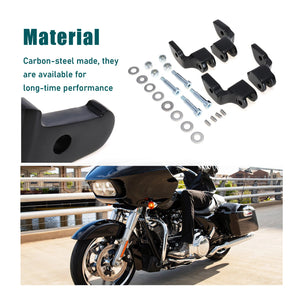 Supports de déport des marchepieds conducteur pour Harley-Davidson Softail Heritage Classic, Fat Boy, Deluxe, Cross Bones, Springer 2000-2017 – photo 6/7
