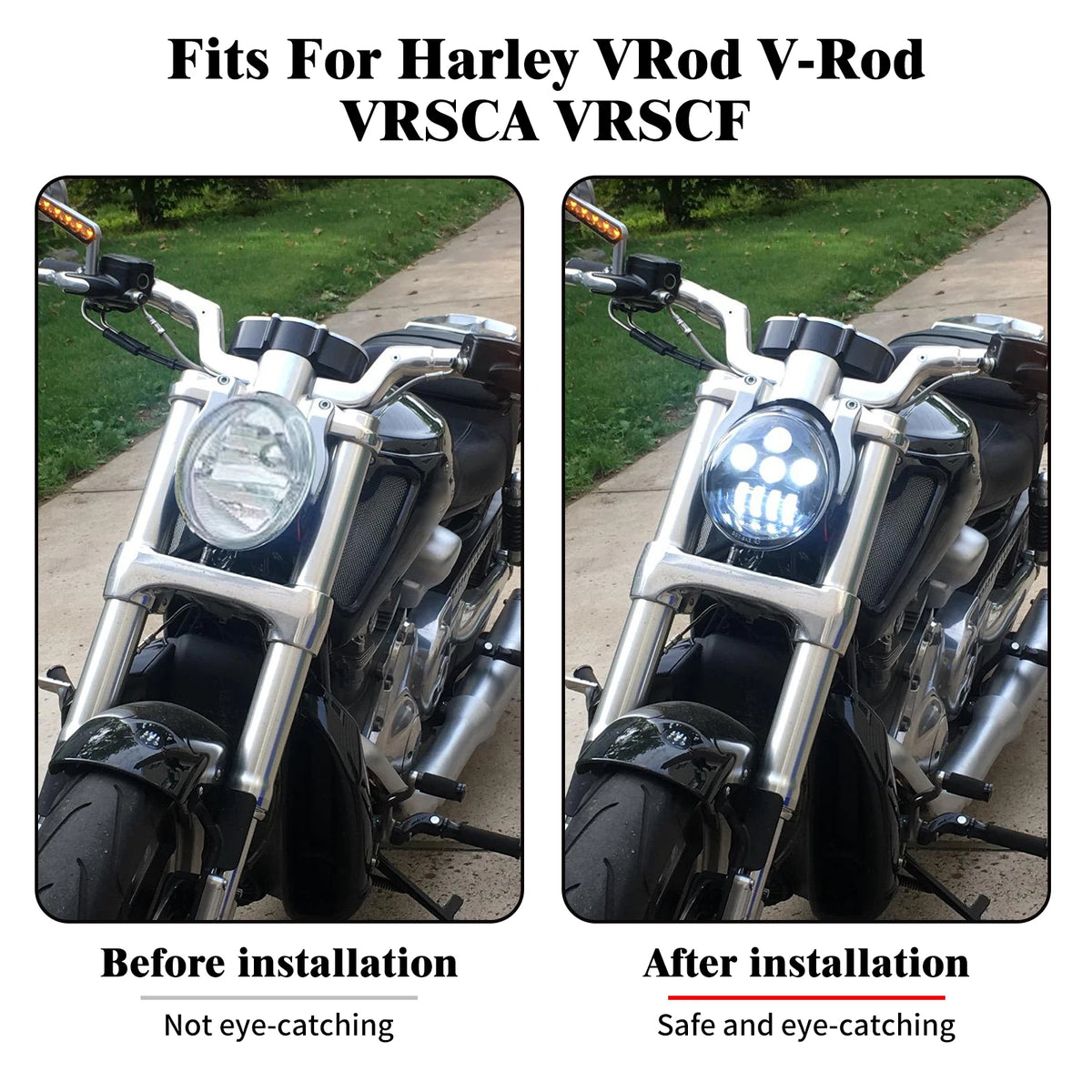 Phare LED complet pour Harley V-Rod - vue 2