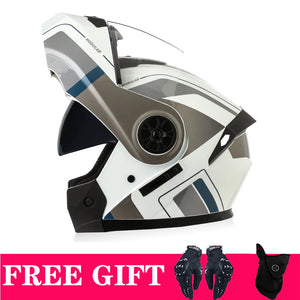 Casque moto modulable rétro double écran - vue - vue 8