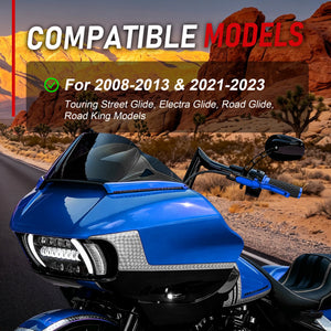 Leviers de frein et d'embrayage courts 3 doigts (Shorty) - Harley-Davidson Touring 2008-2013 et 2021-2023 – photo 2/14