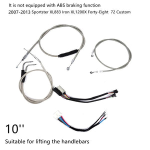 Kit de durite d'embrayage et de frein d'extension 10-18 pouces pour Harley-Davidson Sportster XL883, Iron XL1200, Forty Eight, 72V 2007-2024 – photo 12/20