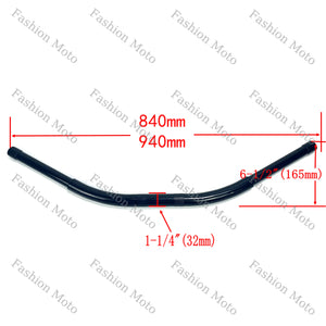 Guidon drag bar 1-1/4 pouce pour Harley Breakout et Fat Boy - vue 2