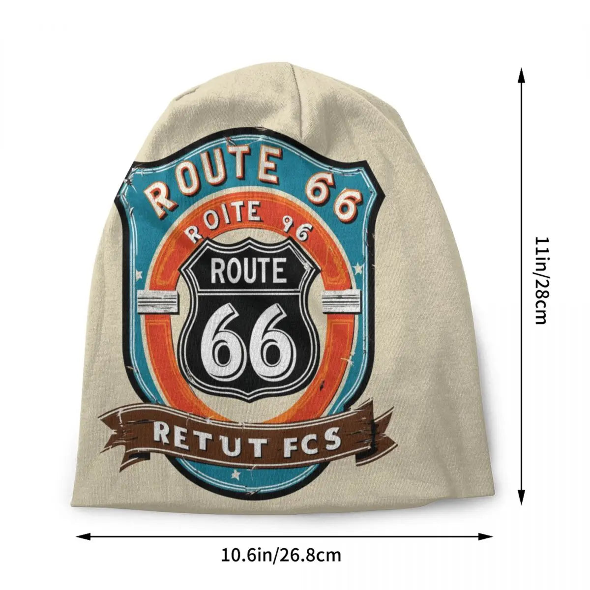 Bonnet tricoté biker Route 66 pour l'hiver - vue 2