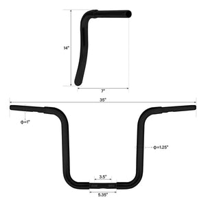 Guidon ape hanger pour Harley Softail et Sportster - vue 8