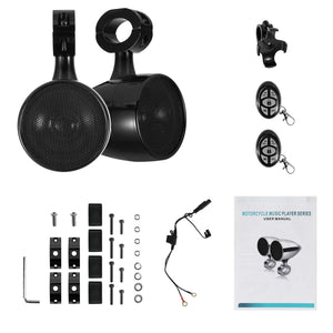 Haut-parleurs moto Bluetooth avec télécommande – 50 W, étanche IP65, montage guidon 26-33 mm - vue 7