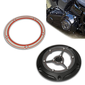 Derby cover 3 branches pour Harley Touring Softail Dyna - vue 4