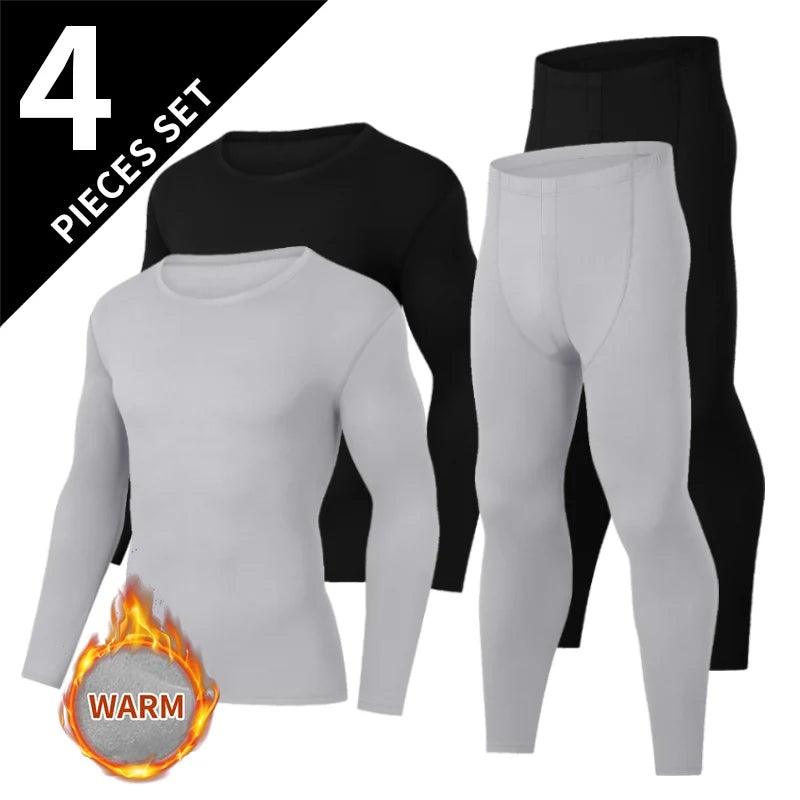 Ensemble sous-vêtements thermiques homme col rond - Grande taille - vue 2