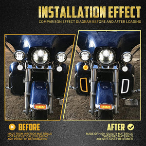 Feux LED d'insert de carénage inférieur (position/clignotant) pour Harley Touring Ultra Limited, Street Glide, Road Glide... - vue 3