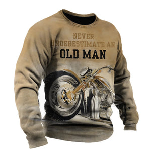 T-shirt Manches Longues Homme Style Biker Graphique 3D - vue 5