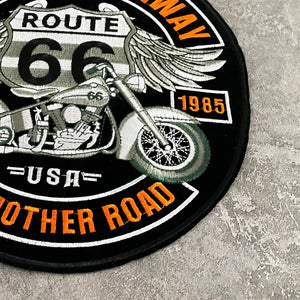 Écusson brodé Route 66 USA grand format à coudre sur blouson - vue 5