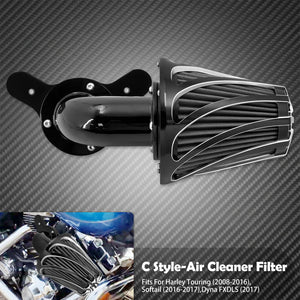 Kit Filtre à Air Noir en Aluminium - Harley-Davidson Sportster, Dyna, Softail et Touring – photo 8/10