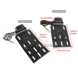 Support latéral de plaque d'immatriculation avec éclairage LED pour Harley Sportster et Dyna - vue 6