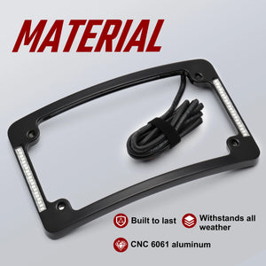 Cadre de plaque d'immatriculation avec éclairage LED pour Harley-Davidson Street Glide, Road Glide, Road King, Ultra Limited – photo 3/6