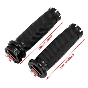 Poignées de guidon aluminium pour Harley Sportster Dyna Softail Touring - vue 4