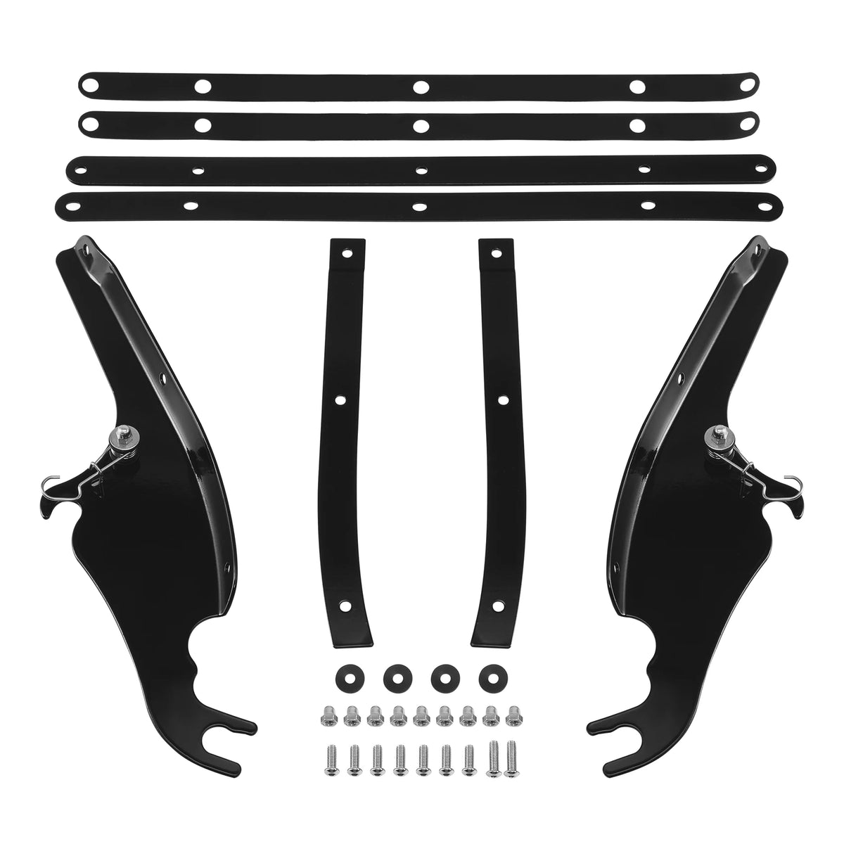 Kit de support de pare-brise chromé pour Harley-Davidson Softail - vue 2