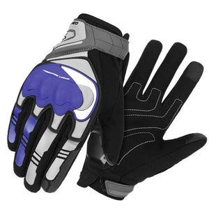 Gants moto noirs réfléchissants doigts longs - vue - vue 10