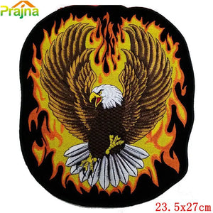 Écusson dorsal brodé biker punk crâne aigle - vue 26
