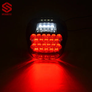 Feu arrière LED fumé avec éclairage de plaque pour Harley Dyna Softail - vue 5