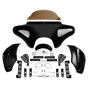 Carénage avant batwing noir avec pare-brise pour moto - vue 8