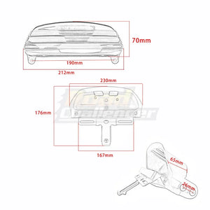 Feu arrière LED tri-bar pour Harley Softail - vue 6