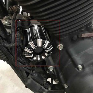 Cache de filtre à huile aluminium pour Harley - vue 2