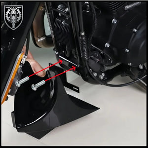 Carénage bas avant noir en ABS pour Harley-Davidson Touring - vue 3