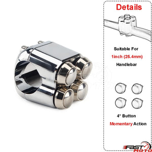 Commodo à boutons poussoirs pour guidon Harley - vue 7