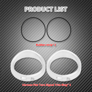 Anneaux de Finition Type Visière pour Clignotants Plats (2 pièces) - Harley-Davidson Touring, Softail FL, Road King – photo 3/8
