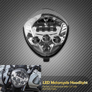 Phare Avant LED Rond 7'' Feux de Route/Croisement - Universel Harley-Davidson Touring, Dyna, Softail, Sportster – photo 7/8