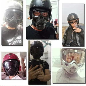 Casque Moto Vintage Ouvert en Cuir PU - Style Café Racer - vue 5