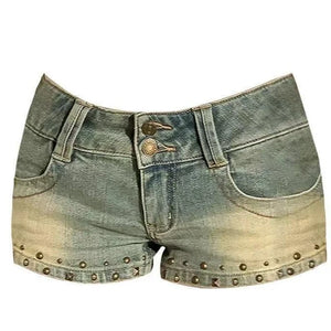 Short simili cuir noir taille basse style rétro Y2K - vue 10