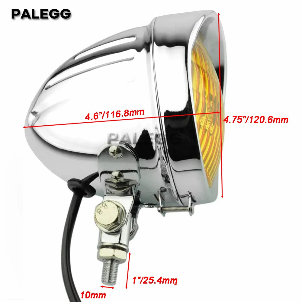 Phare rétro 4,5 pouces pour Harley Softail Dyna - vue 2