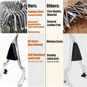 Dossier passager sissy-bar amovible avec porte-bagages pour Harley Softail - vue 5