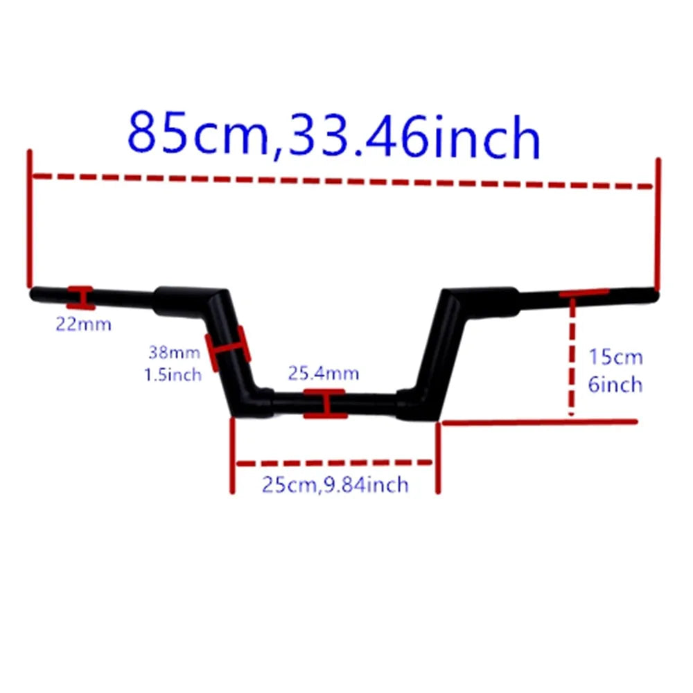 Guidon ape hanger 1-1/2 pouce pour Harley Sportster S et Nightster 975 - vue 2