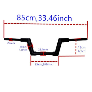 Guidon ape hanger 1-1/2 pouce pour Harley Sportster S et Nightster 975 - vue 2