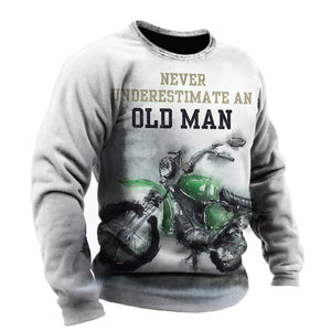 T-shirt Manches Longues Homme Style Biker Graphique 3D - vue 9