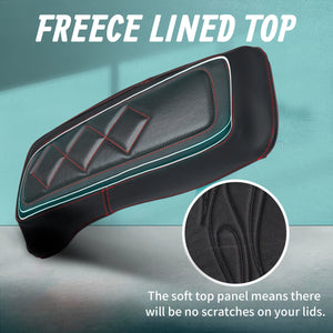Caches de protection pour sacoches cavalières Harley Touring 1993-2013, cuir microfibre (la paire) - vue 5