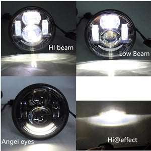 Double phare LED rond pour Harley-Davidson Dyna Fat Bob FXDF - vue 5