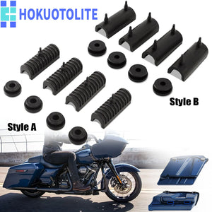 Silentblocs caoutchouc et coussinets de fixation pour sacoches rigides Harley Touring - vue 1
