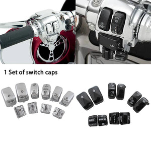 Caches de boutons de commodo pour Harley Touring - vue 1