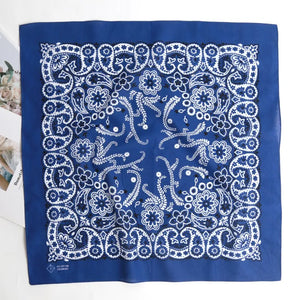 Bandana carré en coton motif cachemire - vue 11