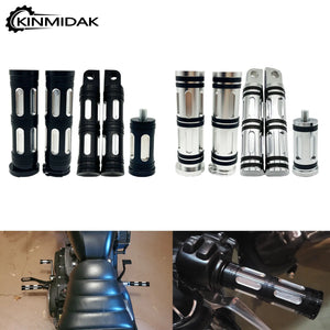 Kit repose-pieds CNC, poignées et pointes de sélecteur en aluminium pour Harley-Davidson Softail, Sportster 883, 1200, Touring, Road King, Dyna – photo 1/16