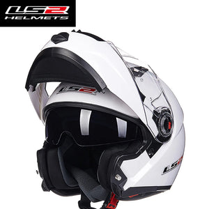 Casque moto modulable LS2 noir avec mentonnière relevée - vue de profil - vue 23