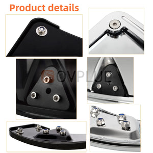 Kit de support de plaque d'immatriculation incurvé pour Harley-Davidson Softail, Dyna, Sportster et Honda VTX - vue 4